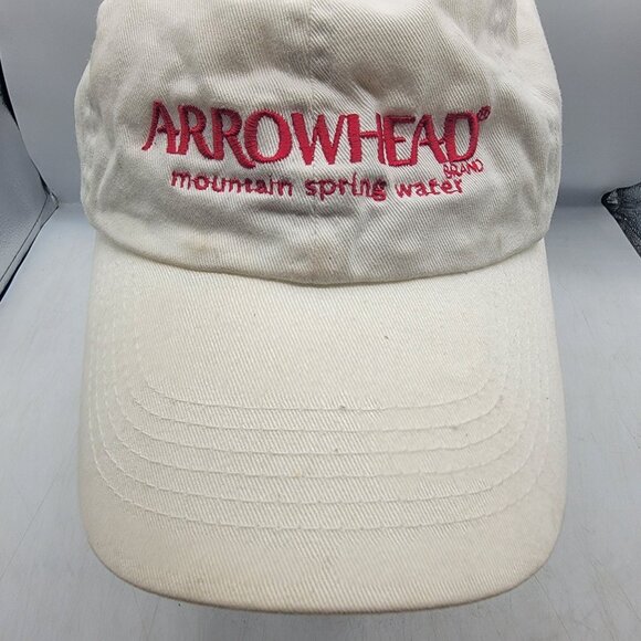 Arrowhead Mountain Spring Water Adults White Cap Hat Adjustable Causal Outdoors - Picture 9 of 9
